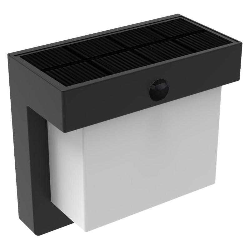 Kinkiet solarny hybrydowy Hybrigode z czujnikiem ruchu 1000 lm czarny IP54 LED Inspire