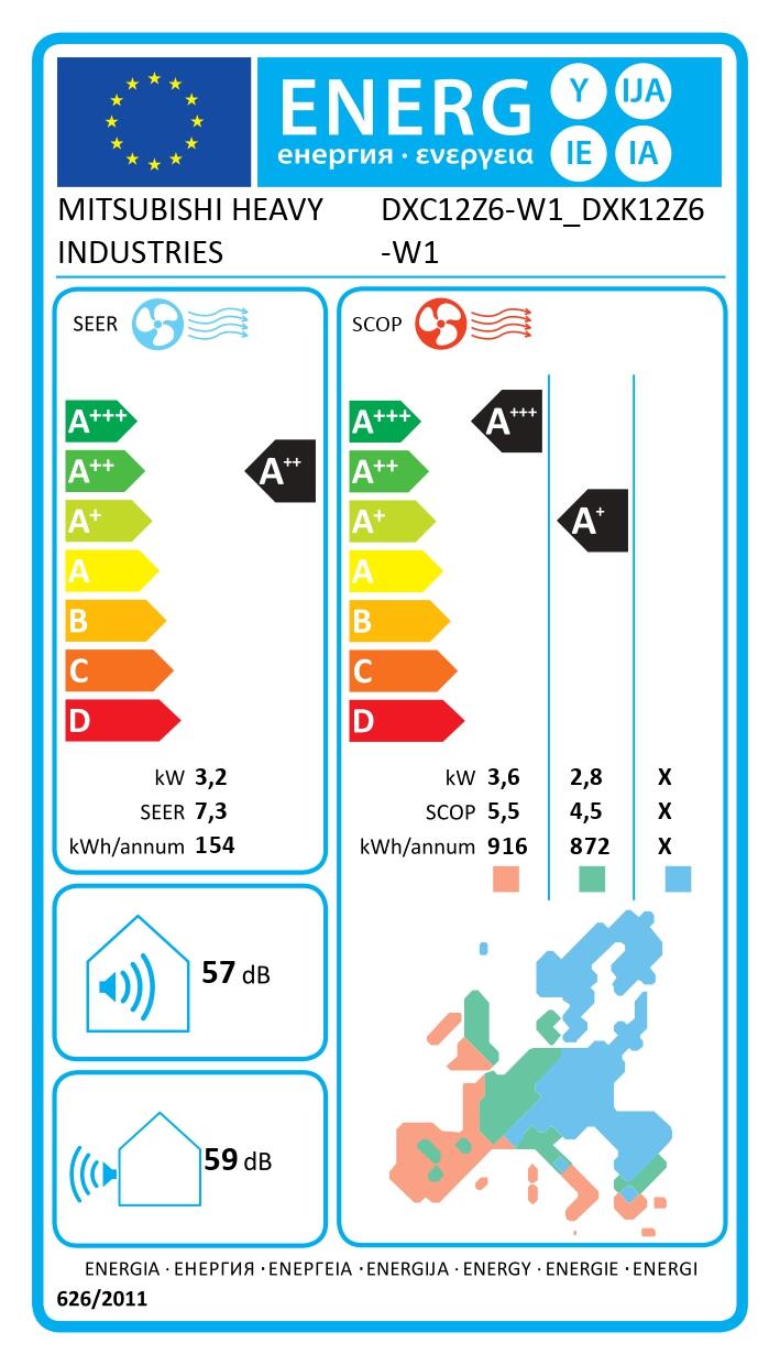 AIRE ACONDICIONADO SPLIT 2752 FRIGORIAS MITSUBISHI DXK12Z6-W - 4