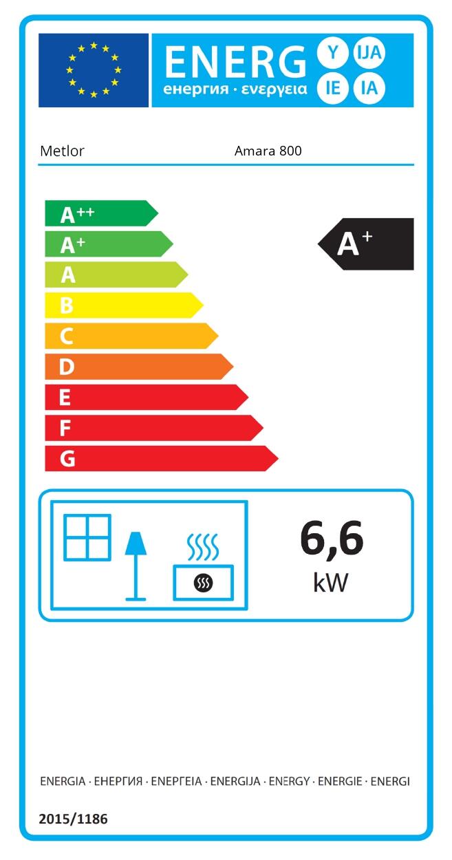 ESTUFA DE LEÑA METLOR AMARA 6,6 KW - 5