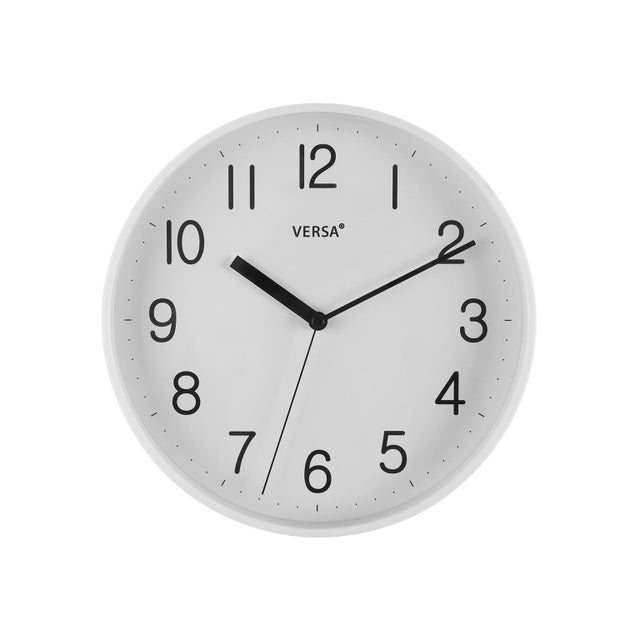 Reloj de pared redondo blanco de 25 cm de diámetro