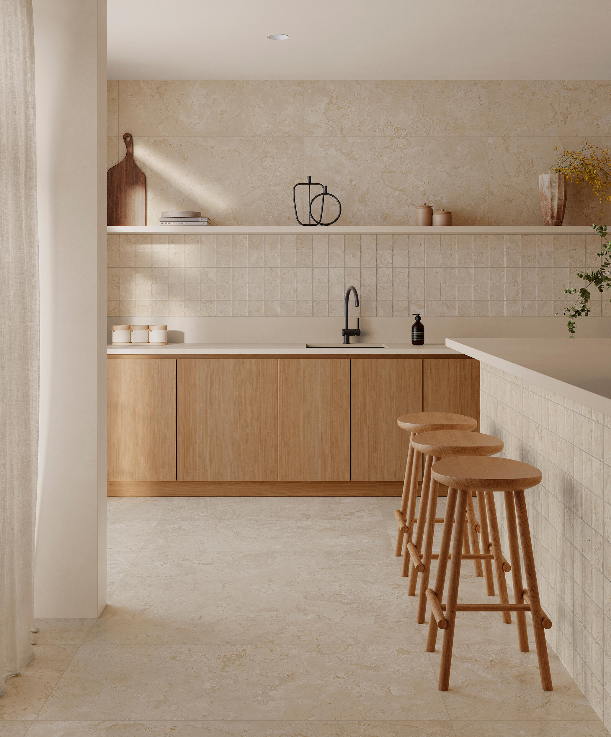 Suelo/azulejo piscina porcelánico campastone efecto piedra arena, beige, crema 32x62.5 cm c1 gaya fores