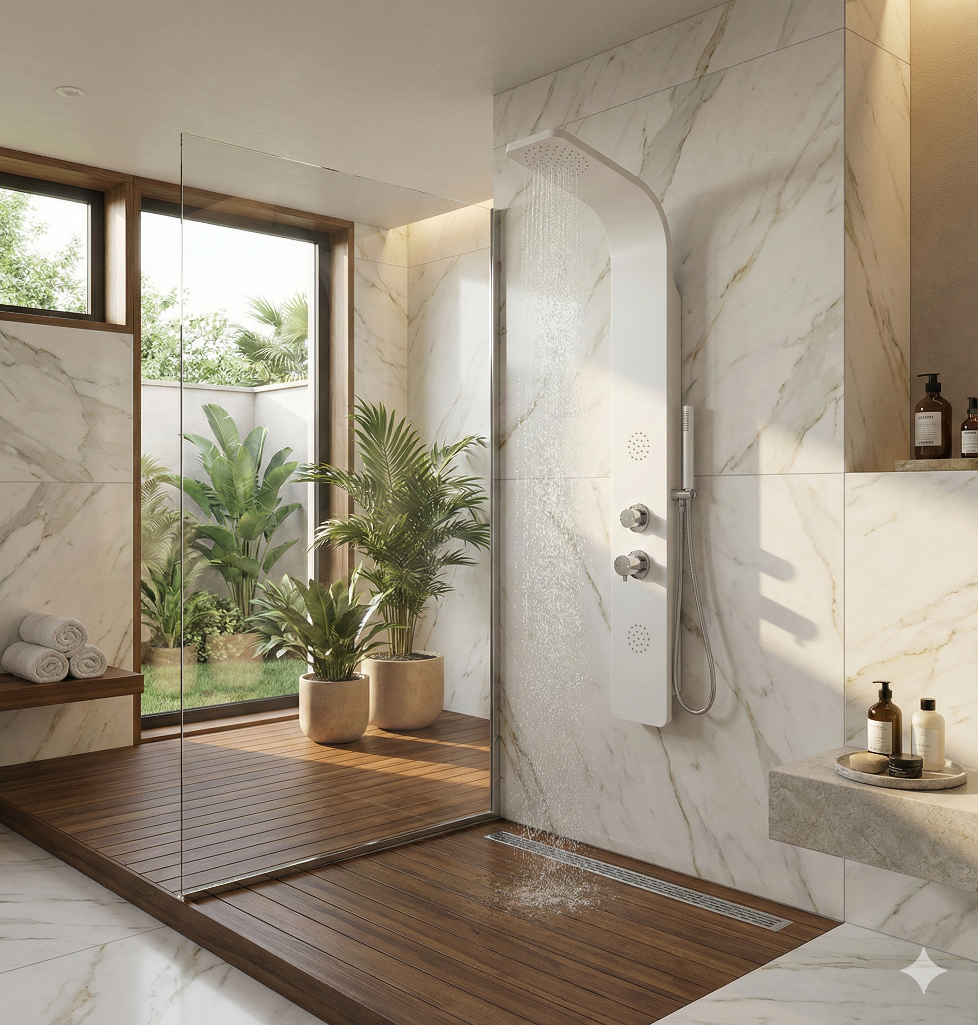 COLUMNA HIDROMASAJE MIDTIME ALUMINIO BLANCA - 2