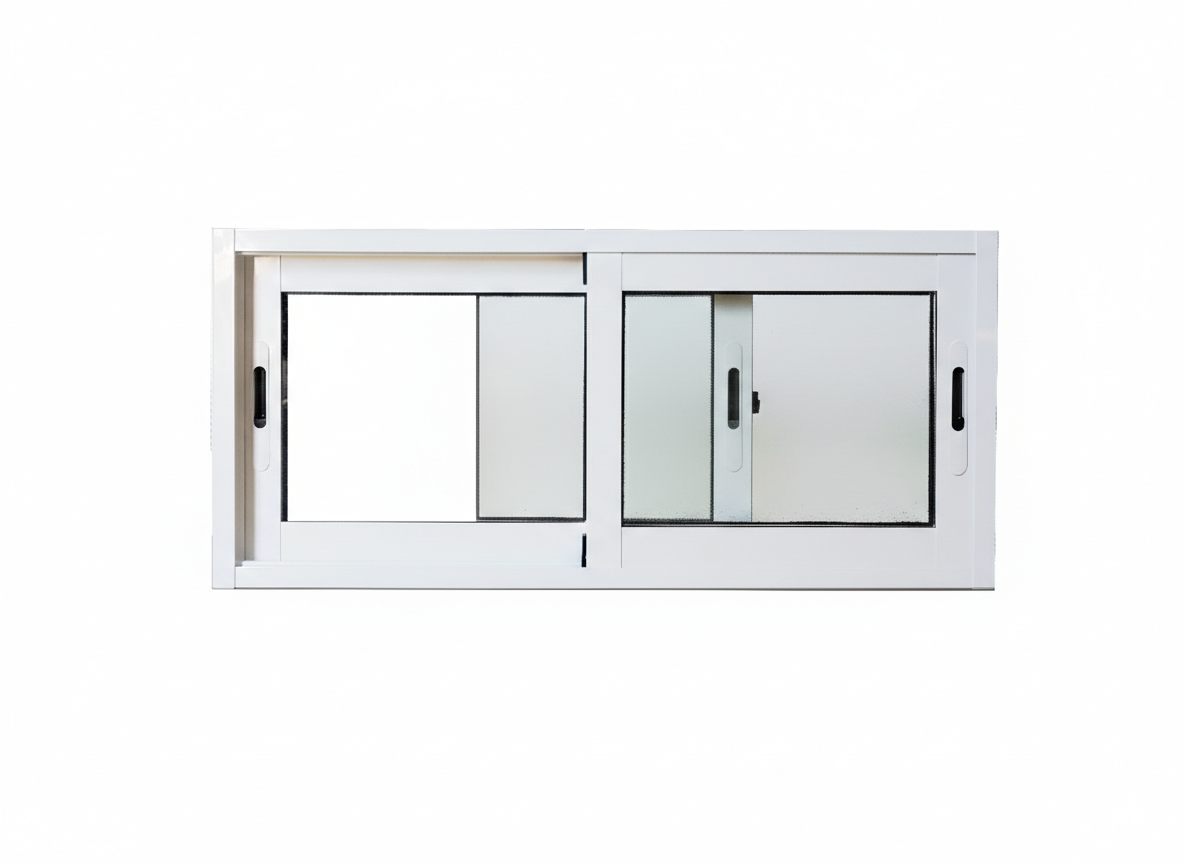 VENTANA ALUMINIO CORREDERA BLANCA 100X45CM - 2
