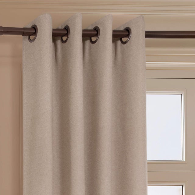 Rideau occultant, Romy, marron H.250 x l.130 cm