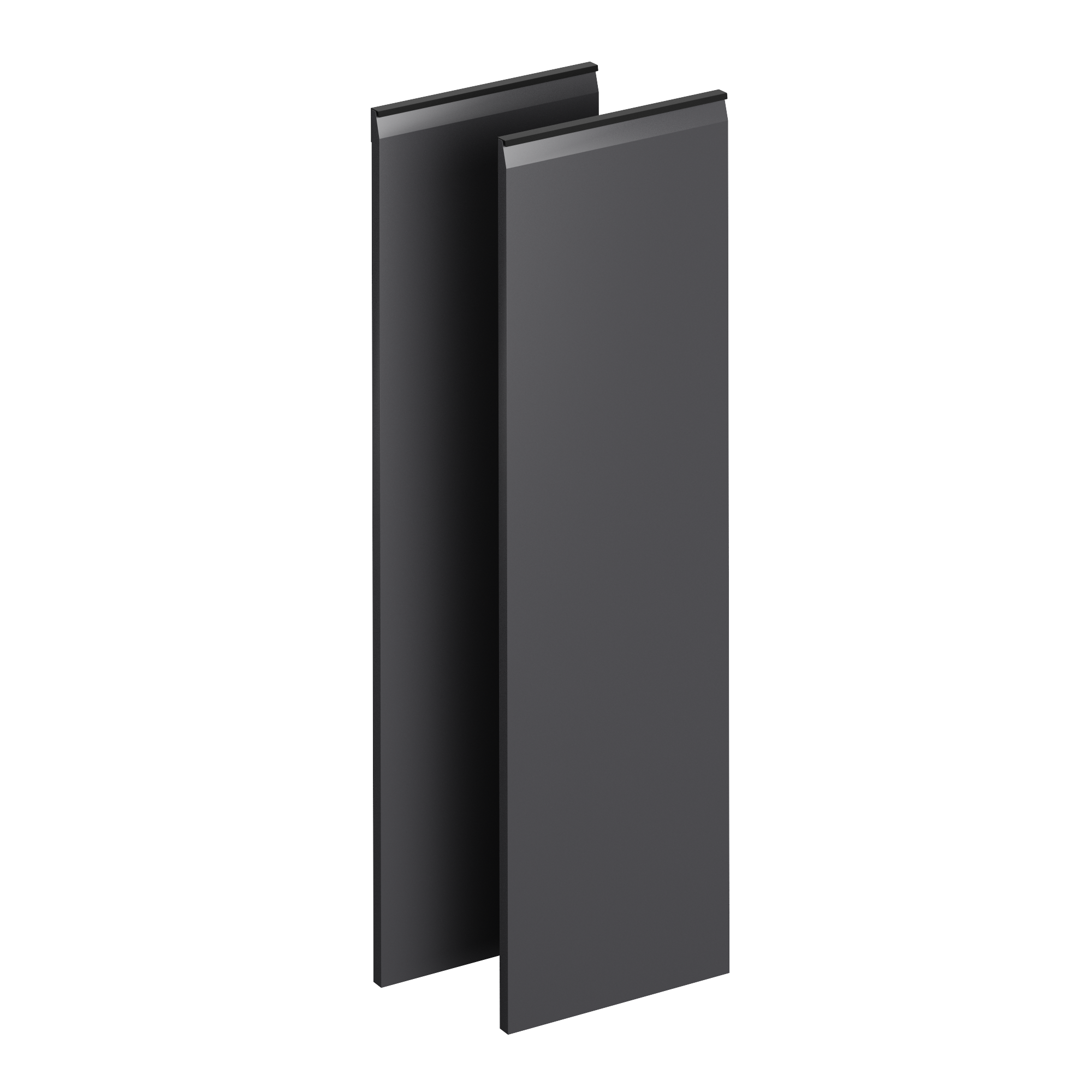 Lot de 2 portes de cuisine DELINIA ID Montreal gris mat H.102.1 x l.29.8 cm