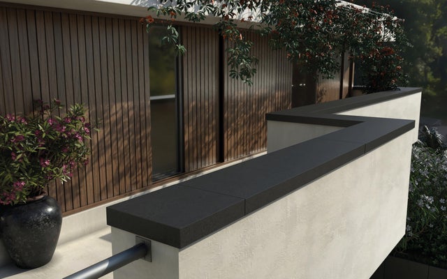 EMBOUT COUVRE MUR GRANIT MARBRE NOIR