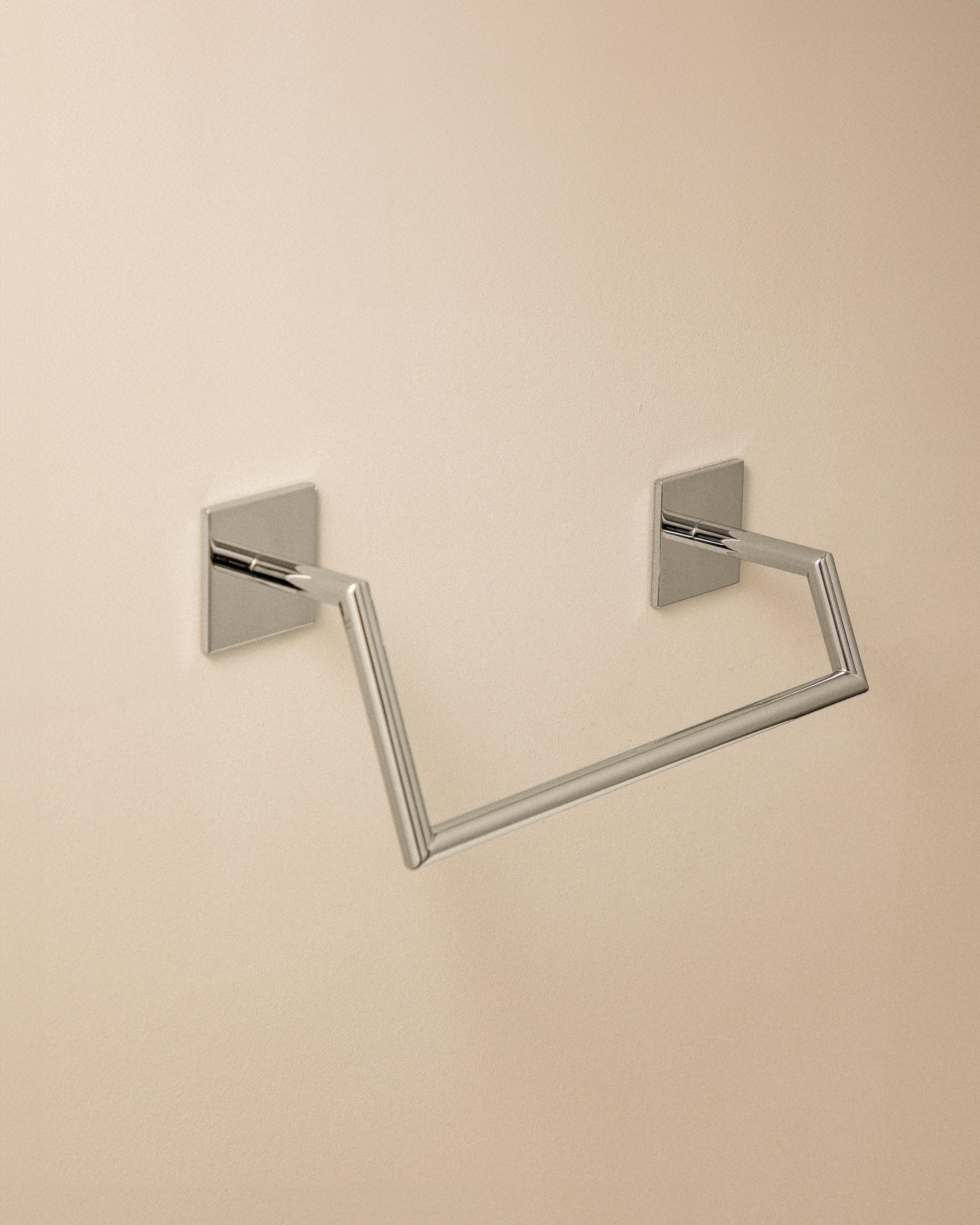 Toallero de aro cromo brillante para pegar Link 25.5x10x7 cm - 5
