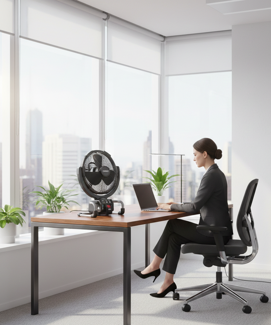 VENTILADOR INDUSTRIAL DE SUELO RECARGABLE Ø40CM - 3