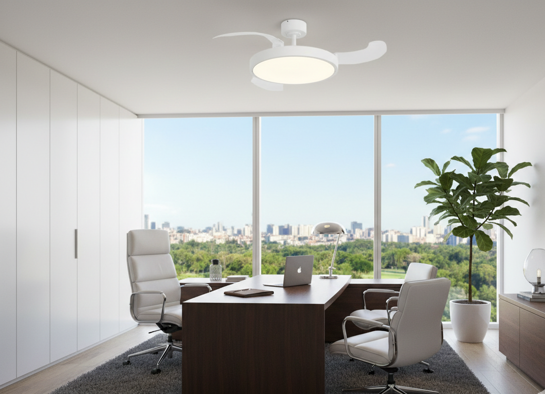 VENTILADOR DE TECHO CON LUZ 30W Y ASPA RETRACTIL Ø107CM - 3