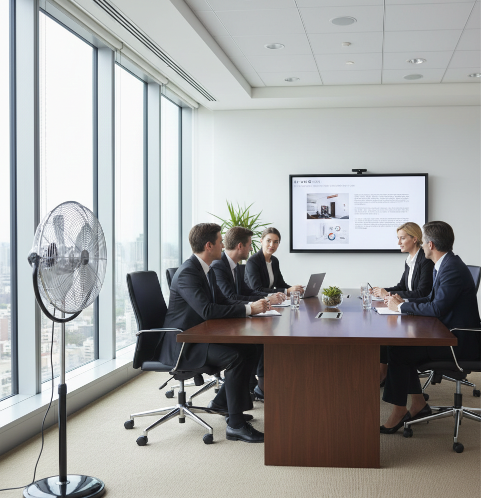 VENTILADOR INDUSTRIAL 35CM 60W CON PIE - 2