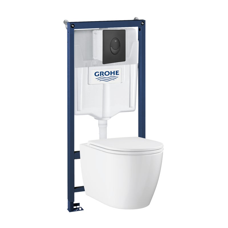 Zestaw podtynkowy WC CLOVA OVAL z przyciskiem START czarny mat Grohe