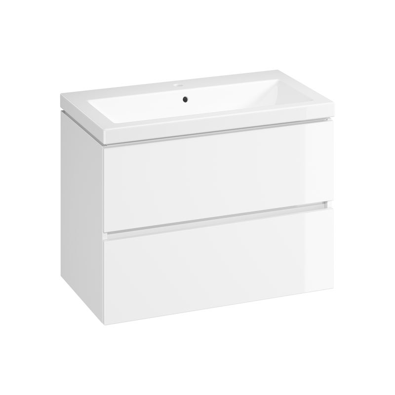 Zestaw szafka łazienkowa z umywalką Lupi 80 cm biała Cersanit