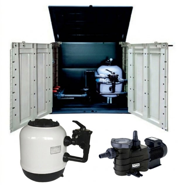 CASETA EXTERIOR CON FILTRO LAMINADO 600MM+BOMBA 1CV