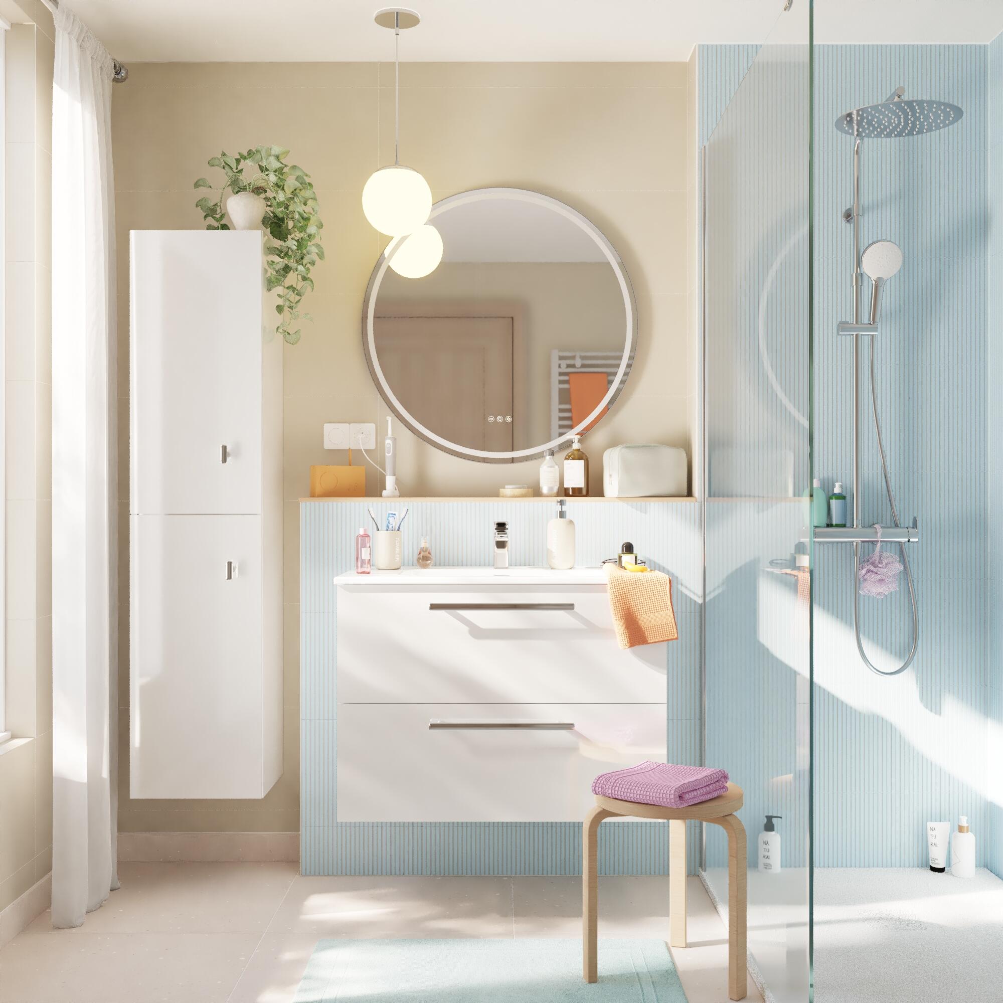 Mueble de baño Remix2 blanco 80x45 cm (lavabo no incluido) - 6
