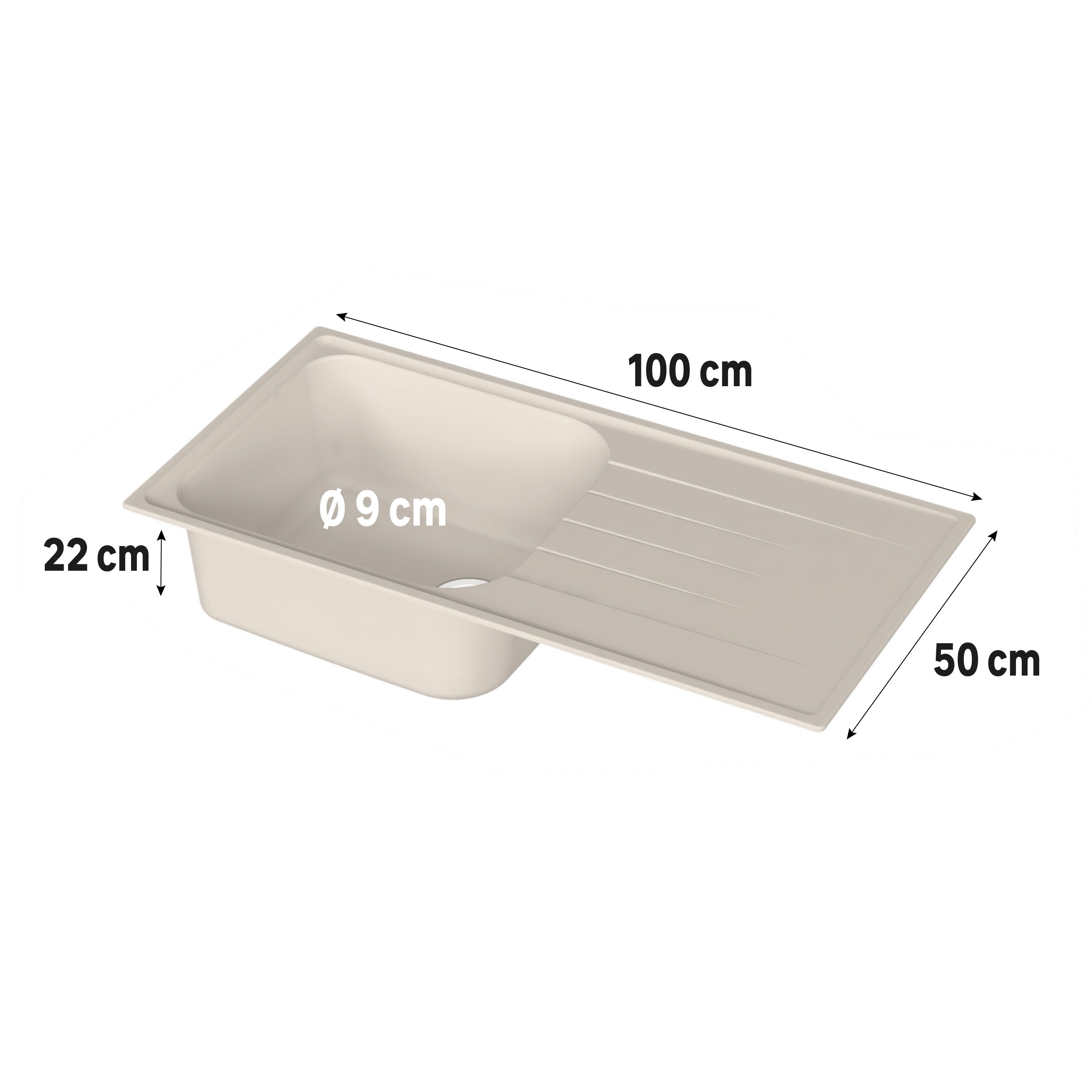 Lava-louça Delinia semidueto elbe 100x50cm branco - 2