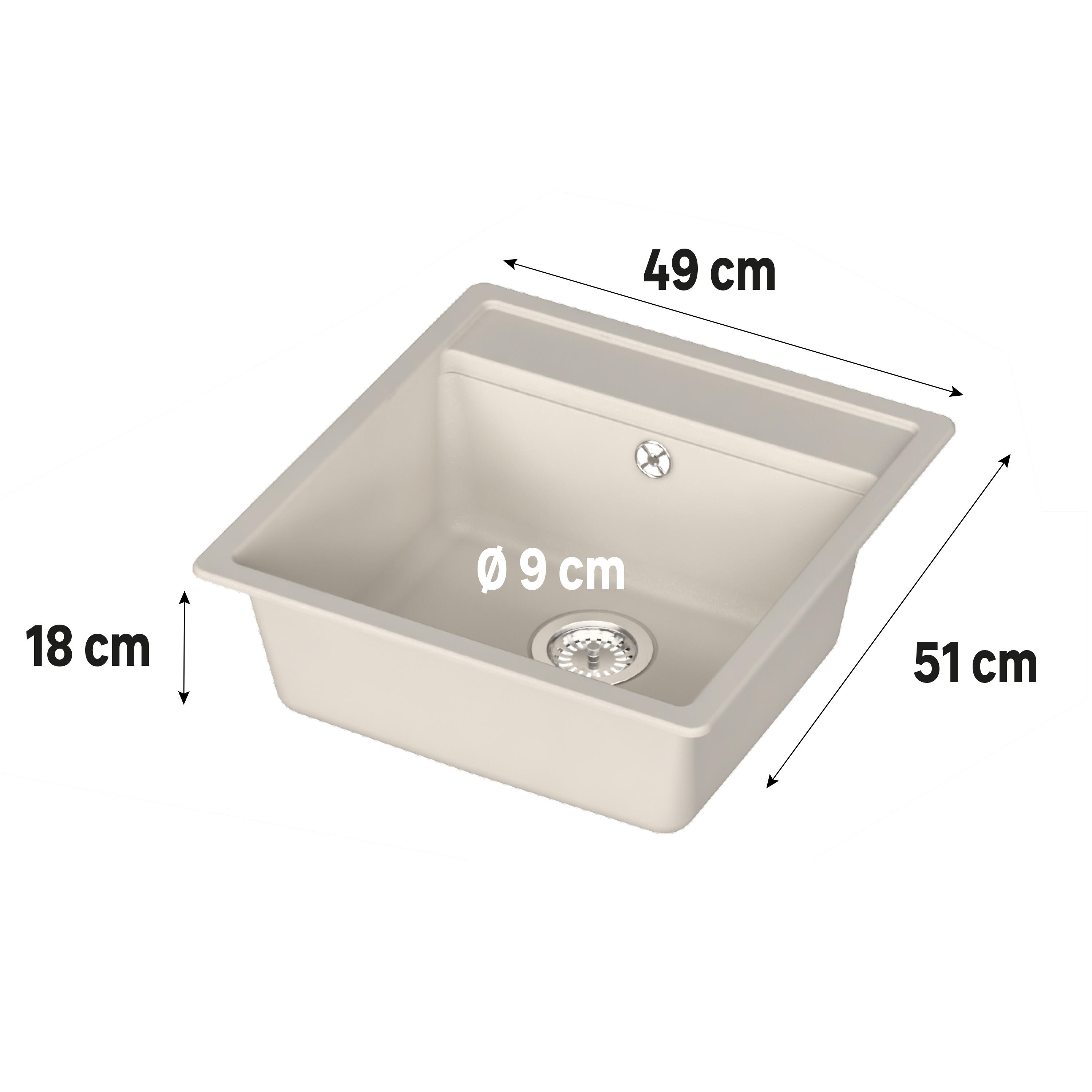 Lava-louça delinia onega 51x49cm branco - 2