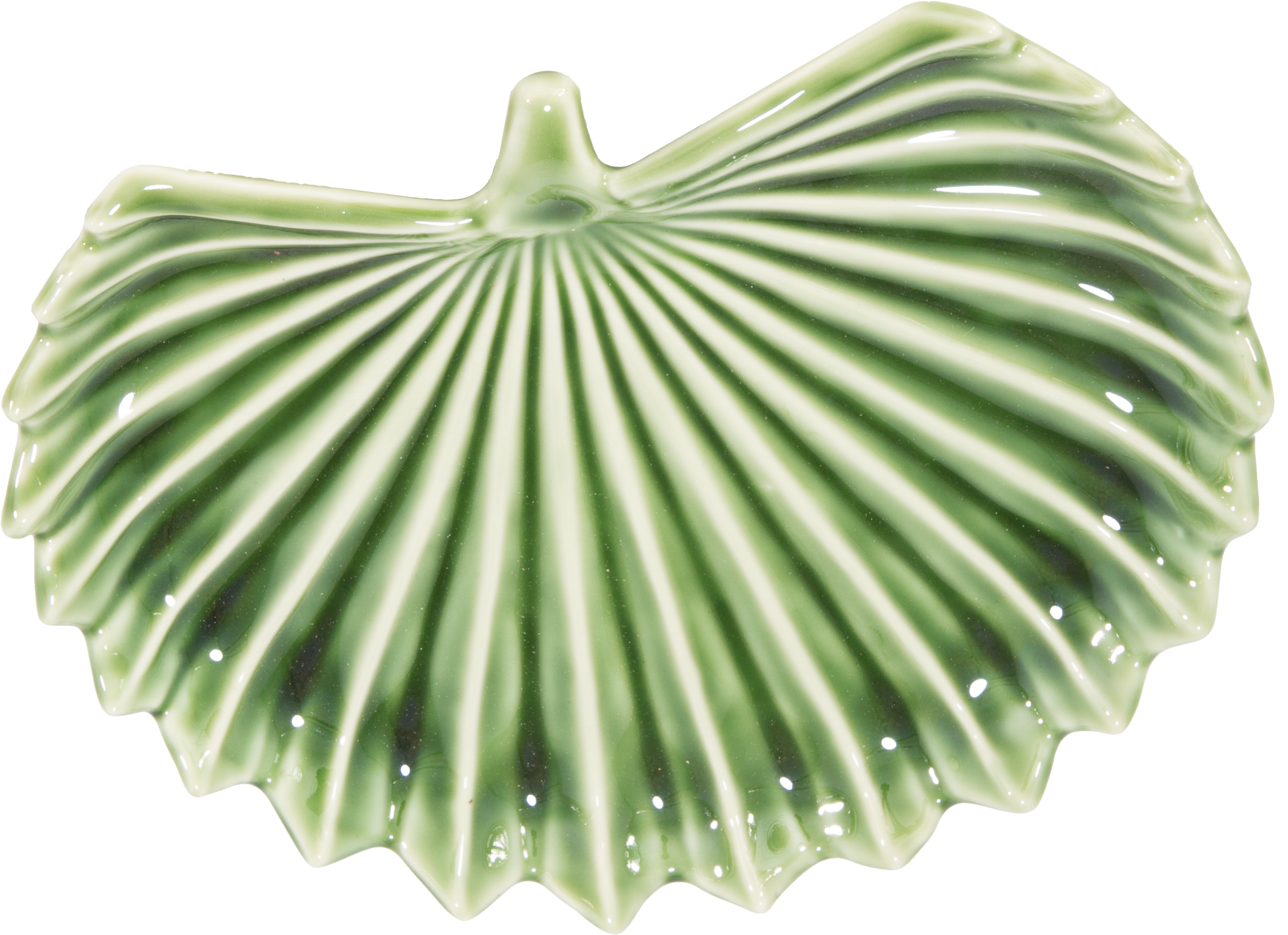 Patera ceramiczna Liść Palmy - Zielony Botaniczny 21 cm