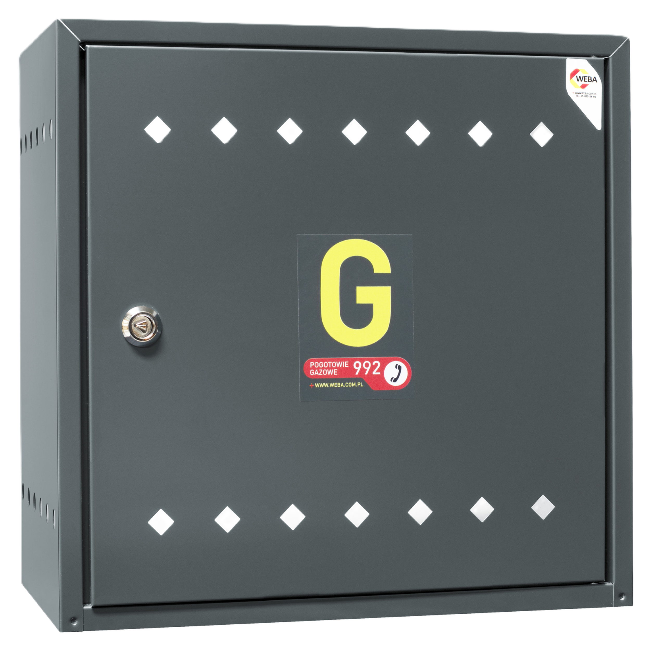 Skrzynka gazowa natynkowa G4/G4 600x600 antracyt