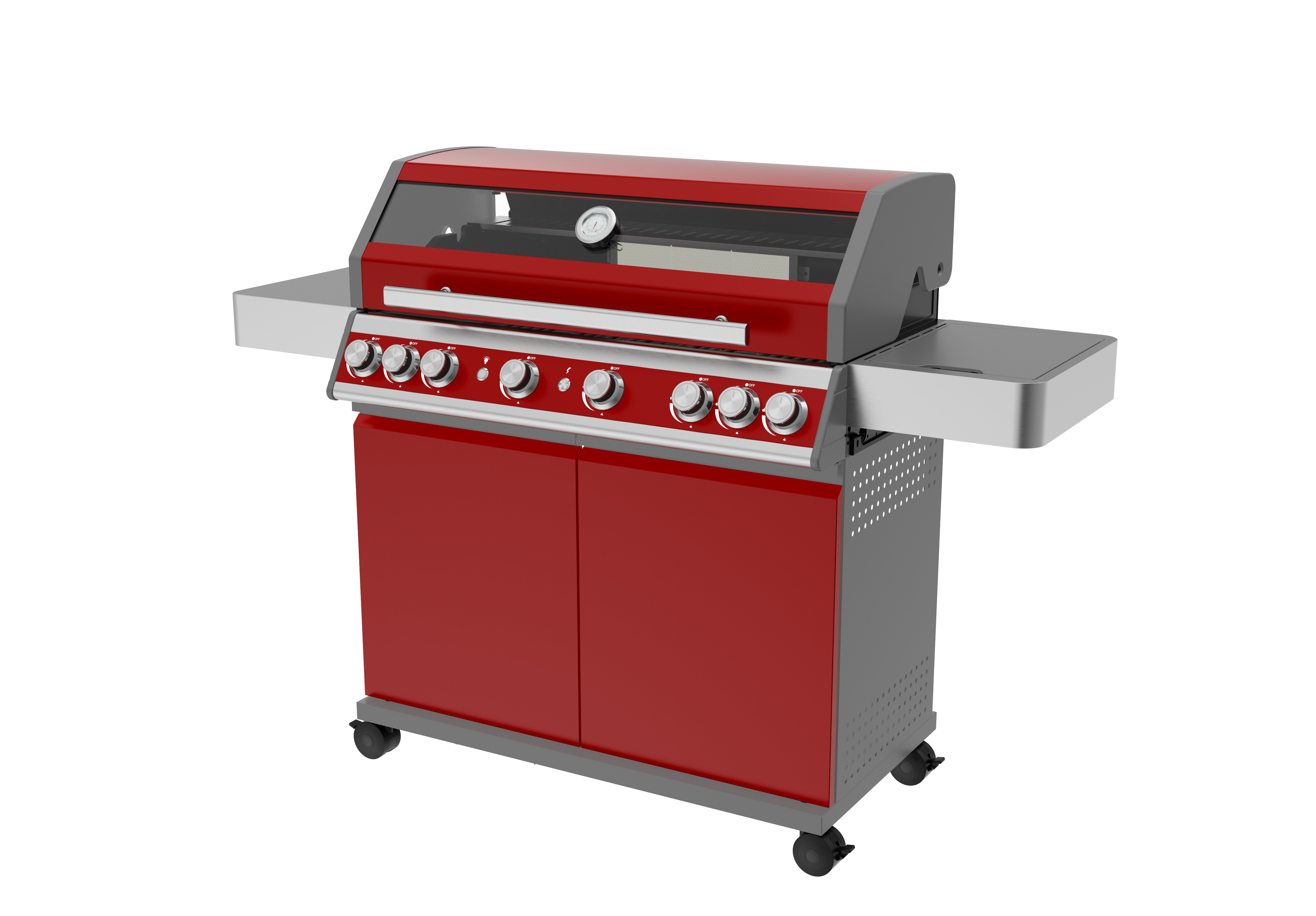 Grill gazowy 23,5kW Carmen 6+2 palników + reduktor Corciano - 3