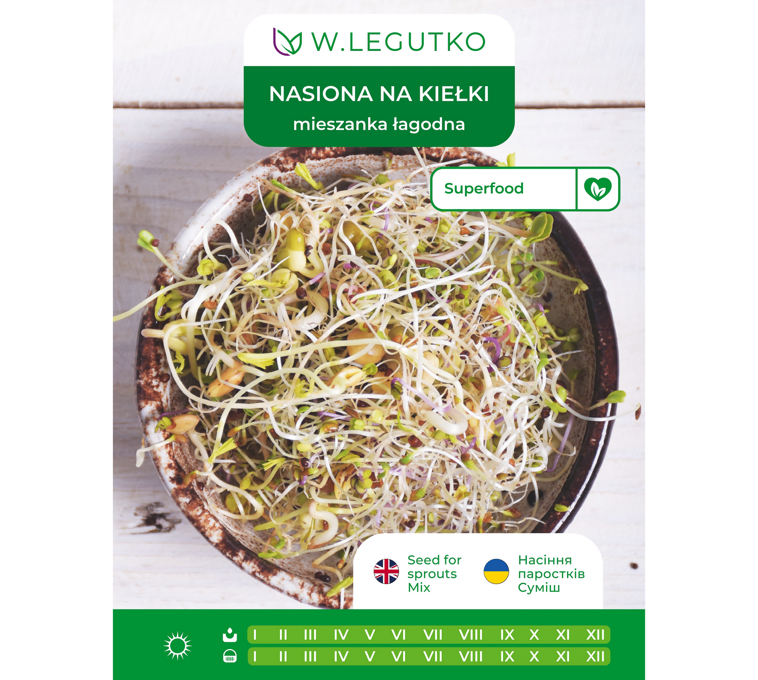 Mieszanka Łagodna nasiona na kiełki 30g W. Legutko - 2