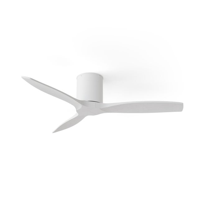 Ventilador de techo sin luz exterior silencioso DC 35W con mando ø132 cm Croco SULION blanco 3 aspas de madera |6 velocidades |modo verano/invierno |brisa| temporizador |recomendado de 20 a 40m²