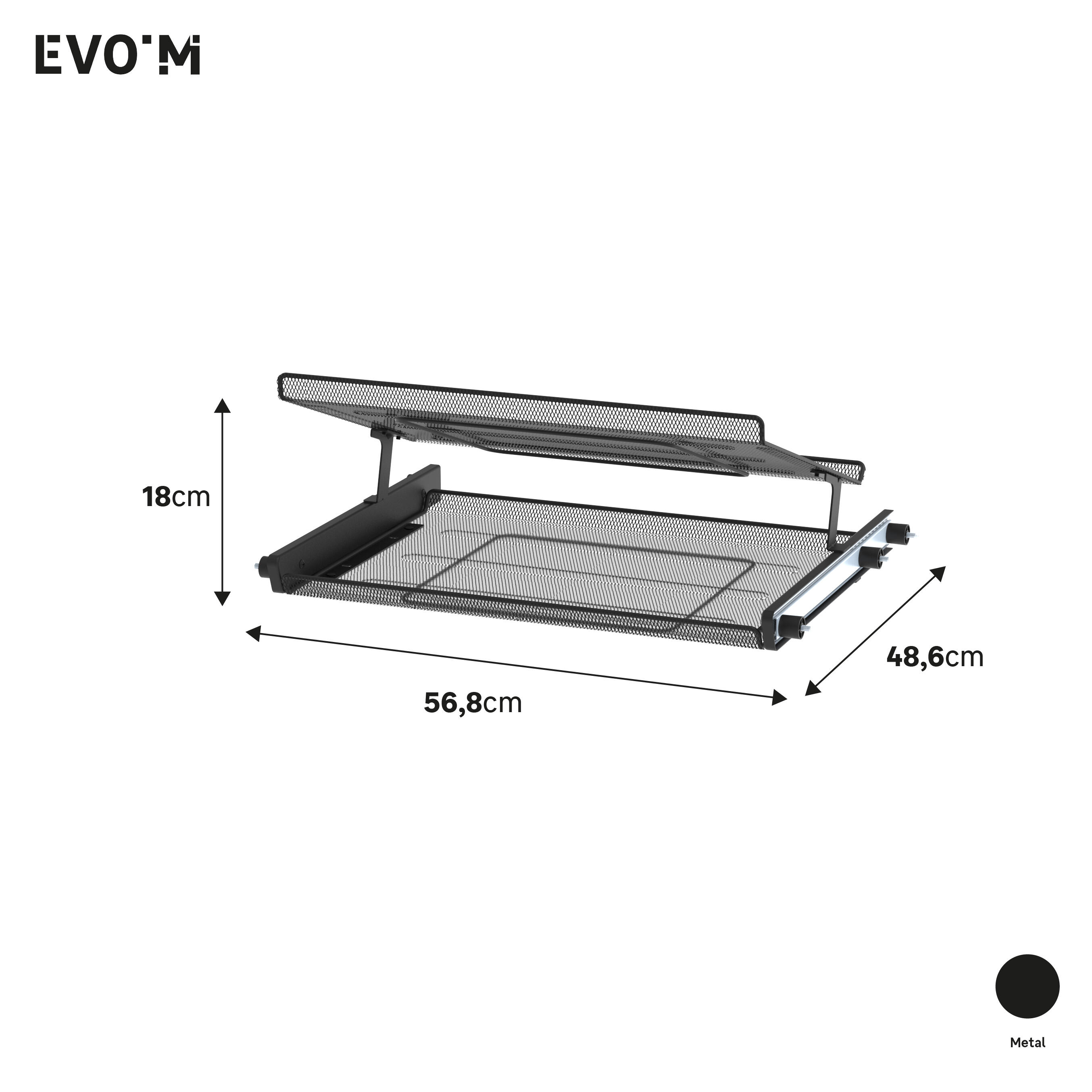 Range chaussure SPACEO Evo'M noir pour meuble H.54 X L.60 X P.48.8 cm - 2