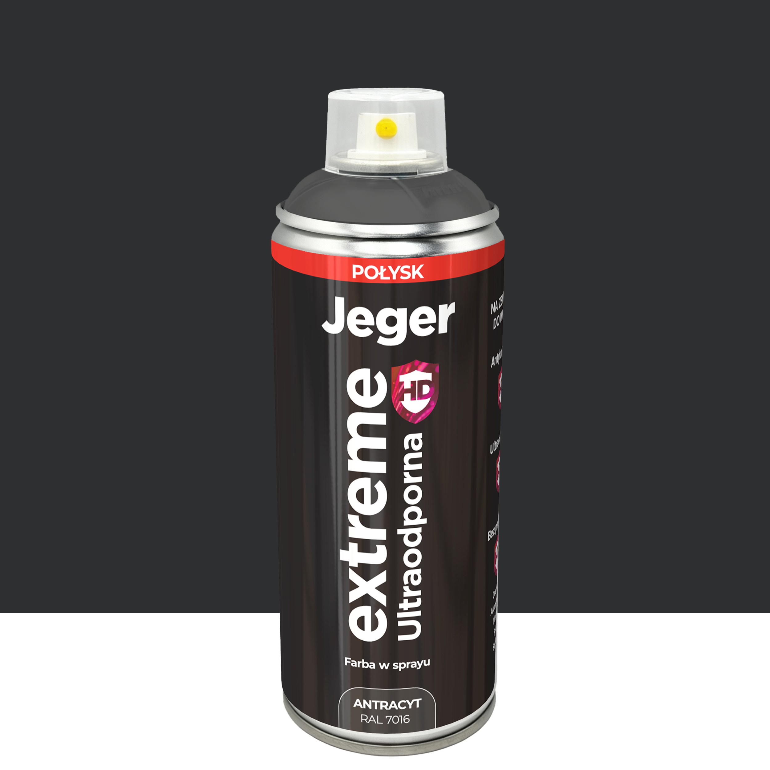 Farba w sprayu Extreme Ultraodporna 0.4 l antracyt połysk Jeger