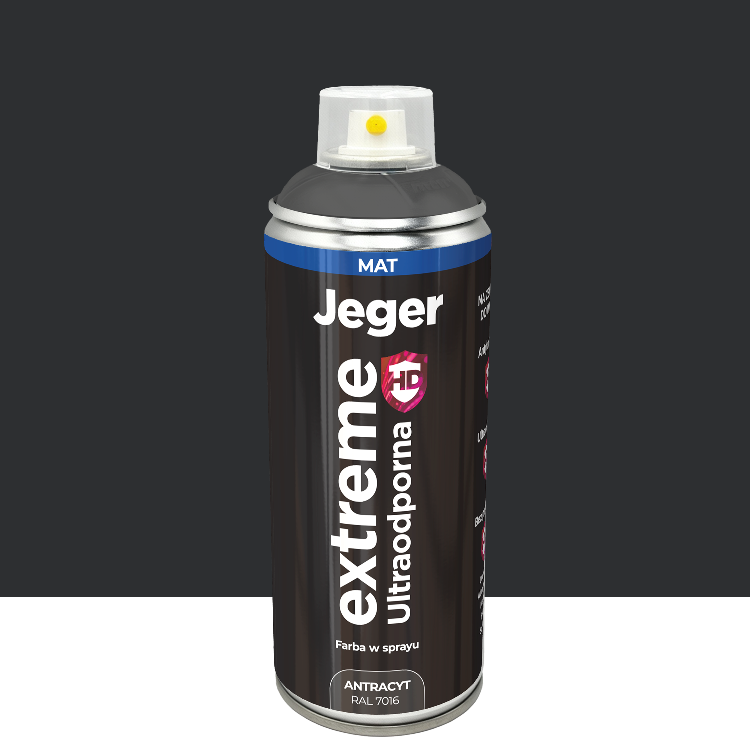 Farba w sprayu Extreme Ultraodporna 0.4 l antracyt mat Jeger