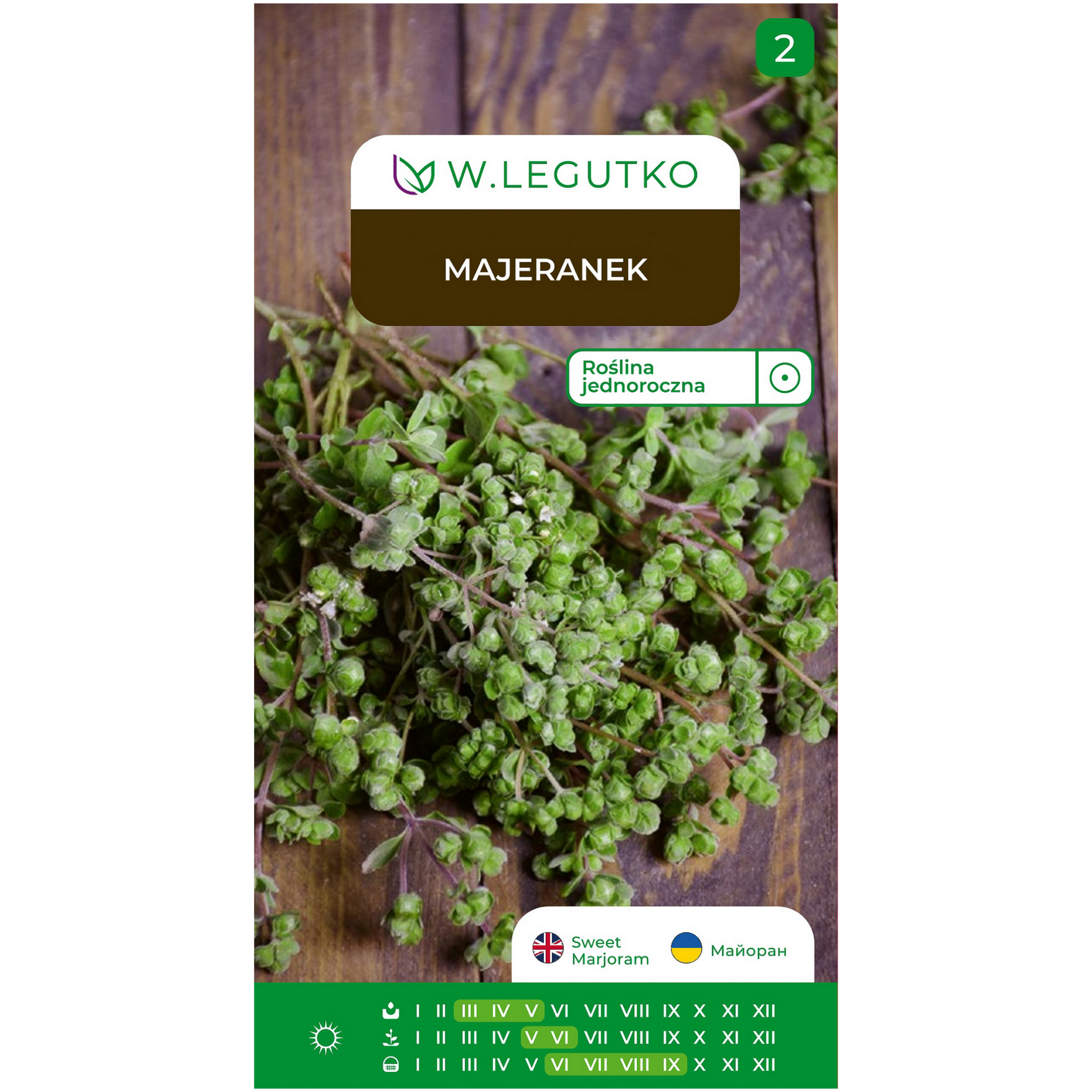 Majeranek Origanum majorana nasiona ziół W.Legutko