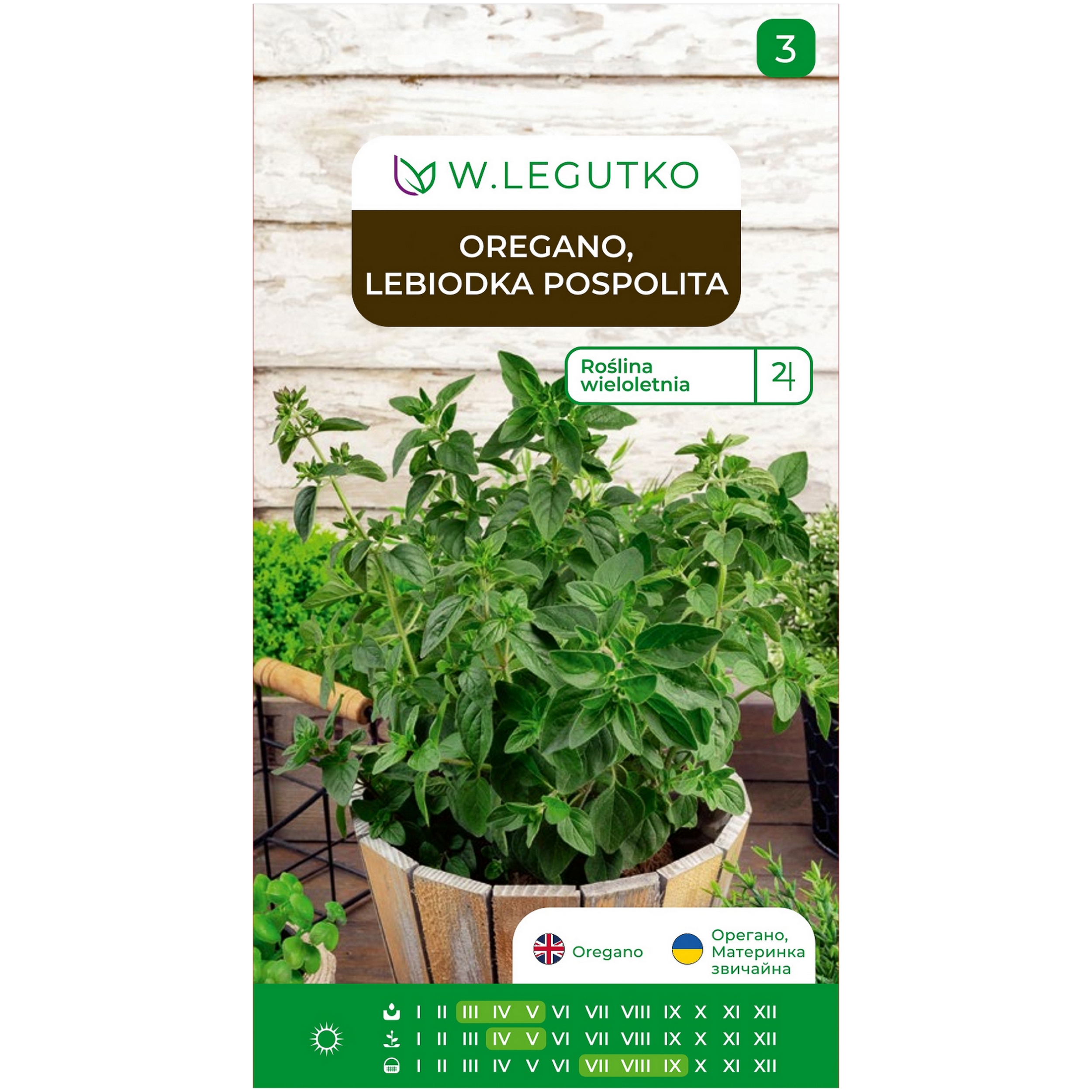 Oregano Lebiodka pospolita Origanum vulgare nasiona ziół W.Legutko