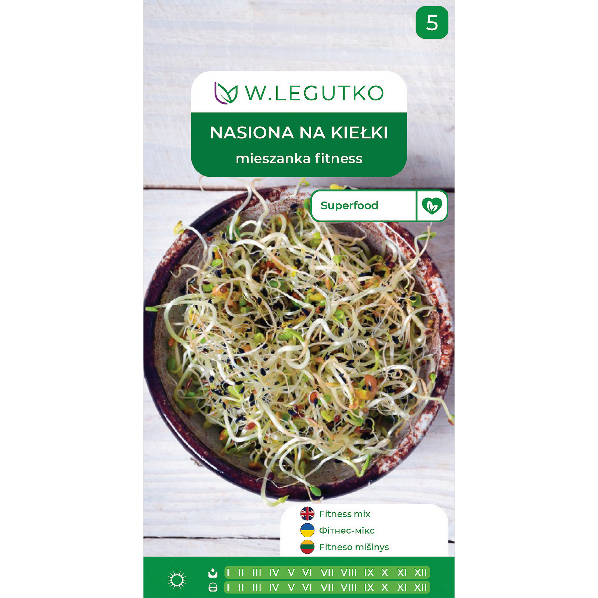 Nasiona na kiełki mieszanka fitness W.Legutko