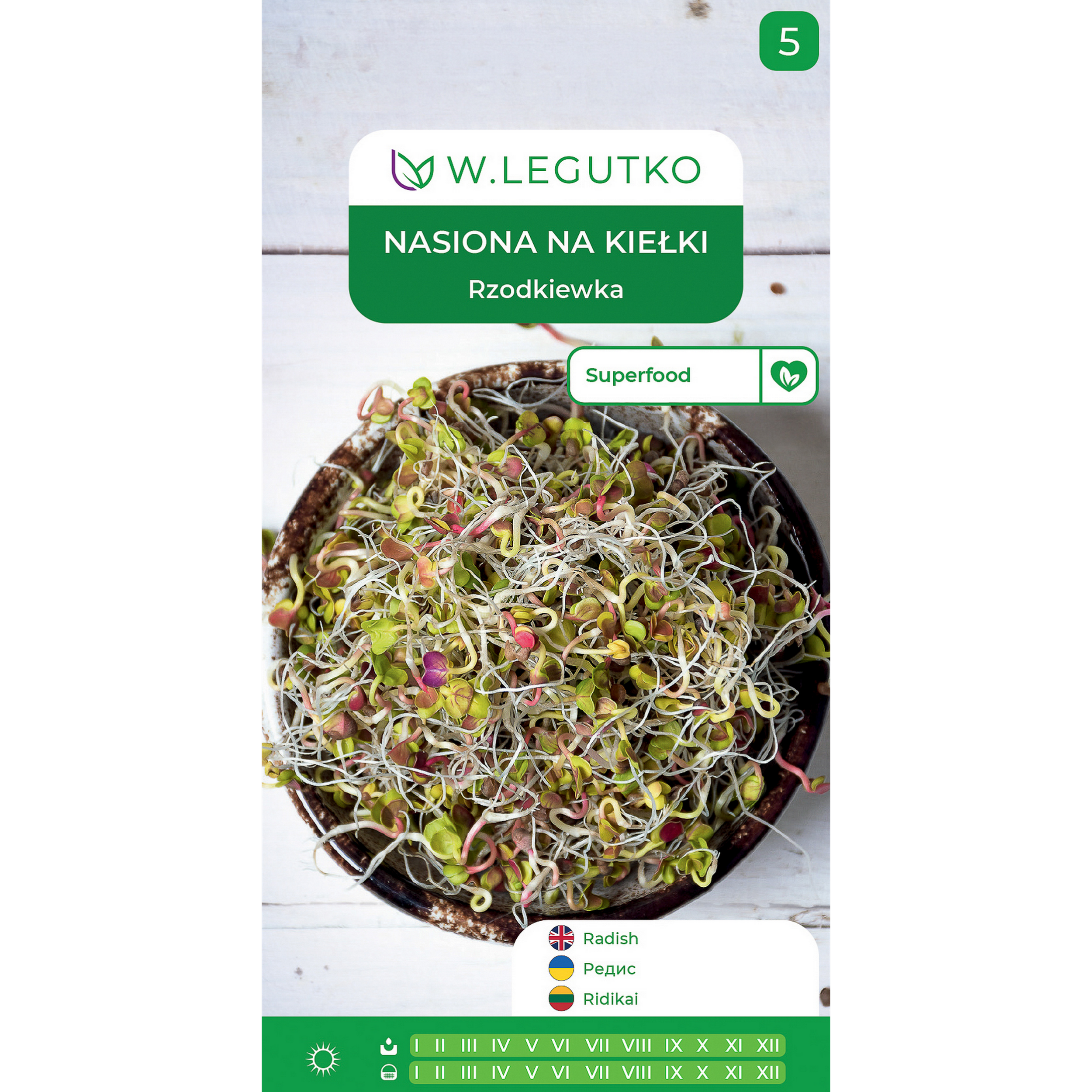 Nasiona na kiełki Rzodkiewka W.Legutko