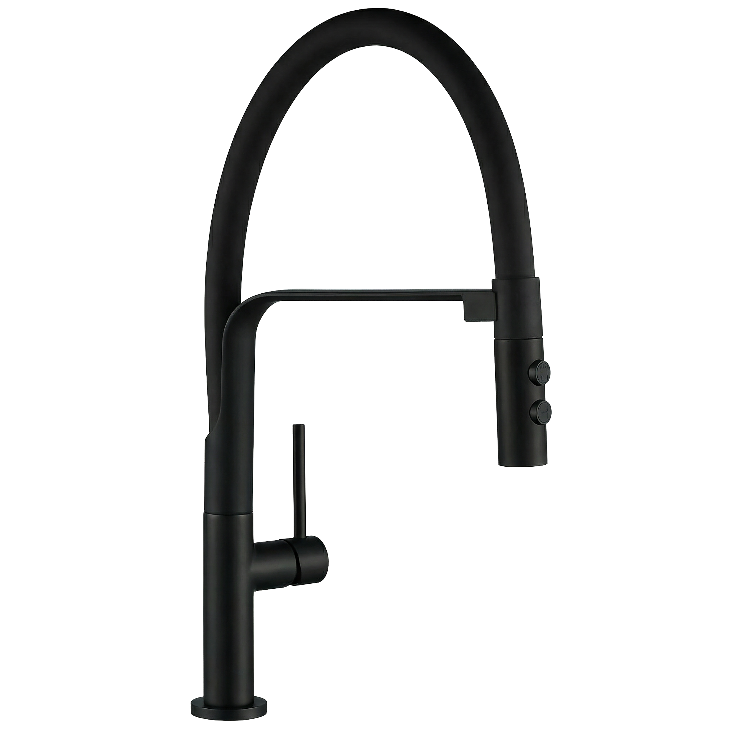 Bateria kuchenna z elastyczną wylewką U Siluetto Czarna Kuchinox