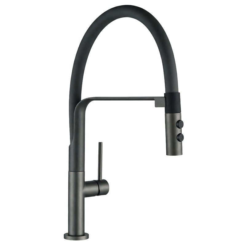 Bateria kuchenna z elastyczną wylewką U Siluetto Grafit Kuchinox