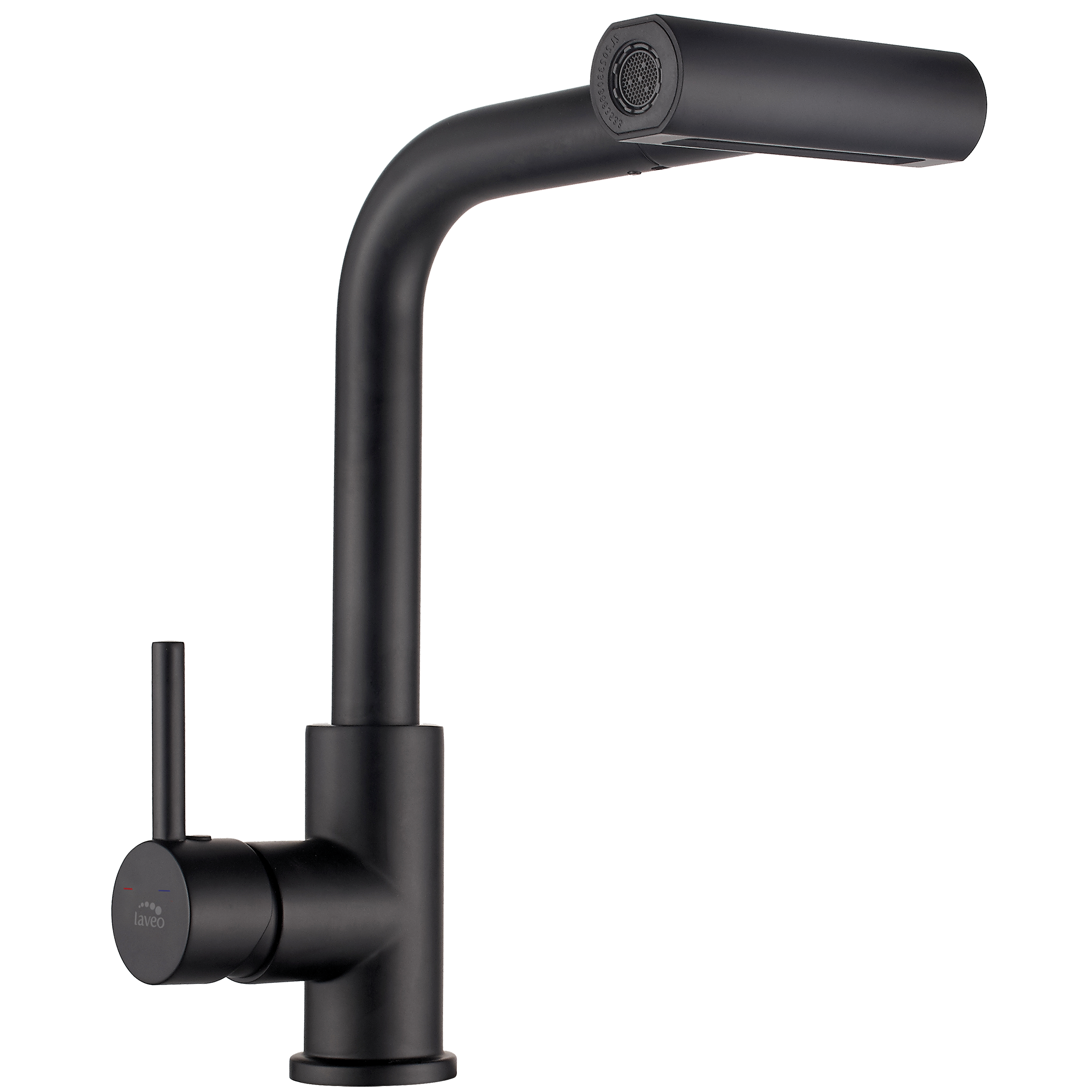 Bateria kuchenna z wyciąganą obrotową wylewką Rotaro Czarna wielofunkcyjna Kuchinox