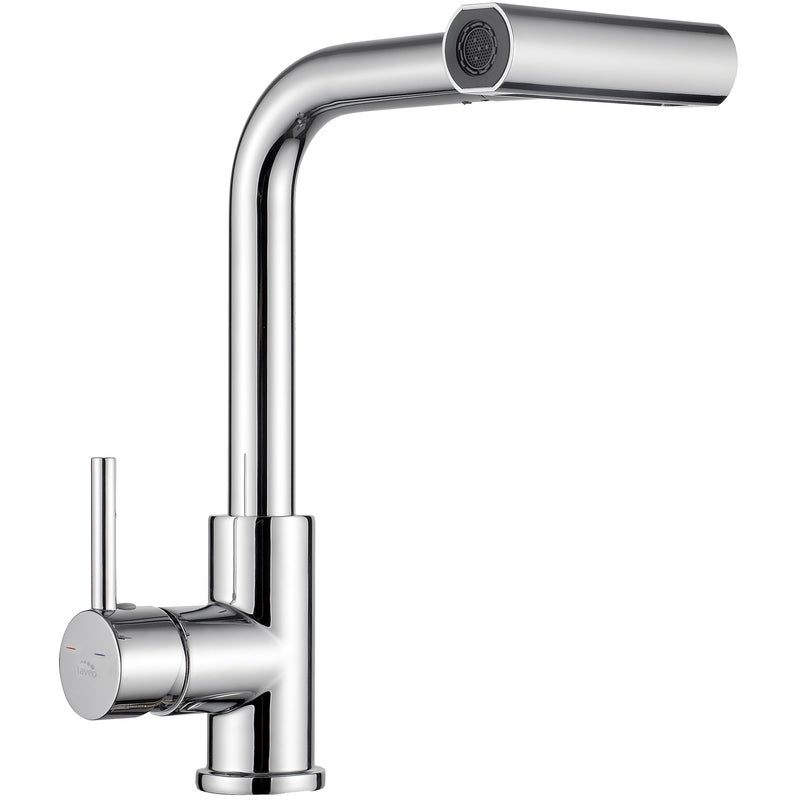 Bateria kuchenna z wyciąganą obrotową wylewką Rotaro Chrom wielofunkcyjna Kuchinox