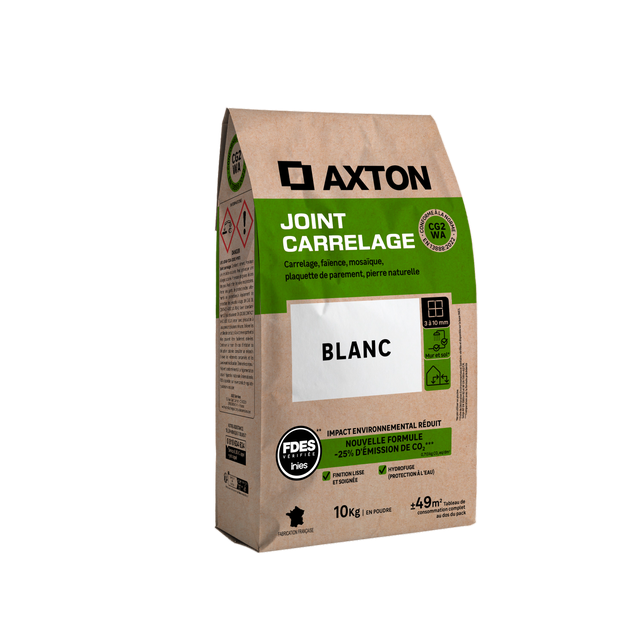 Joint Poudre Carrelage/Mosaïques Blanc AXTON, 10 kg