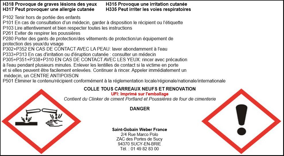 Colle carrelage en poudre gris C2E pour sol intérieur & extérieur et mur intérieur 25 kg - WEBER - 2