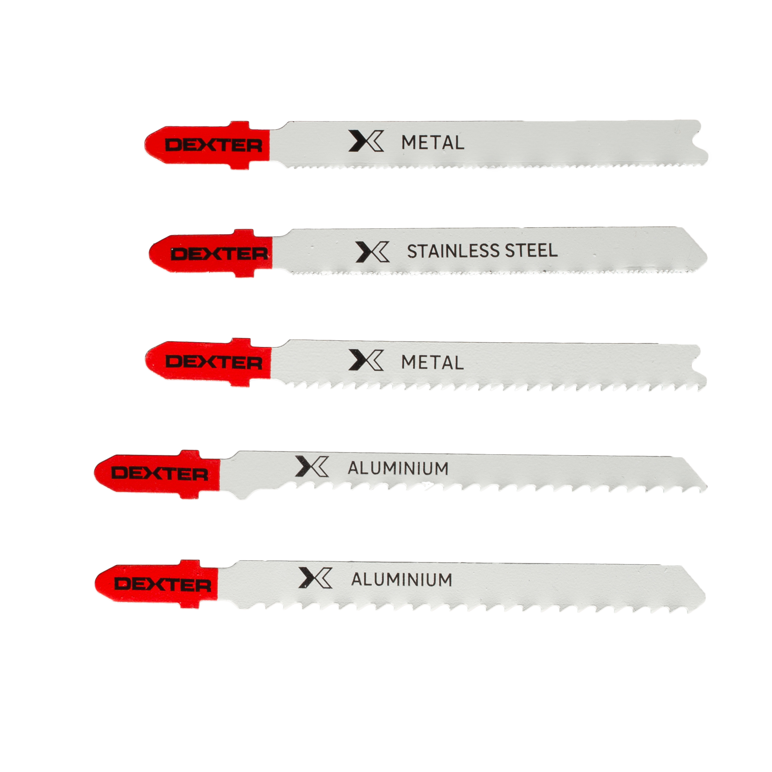 Zestaw brzeszczotów do wyrzynarki T do metalu i aluminium 5 szt. DEXTER - 6