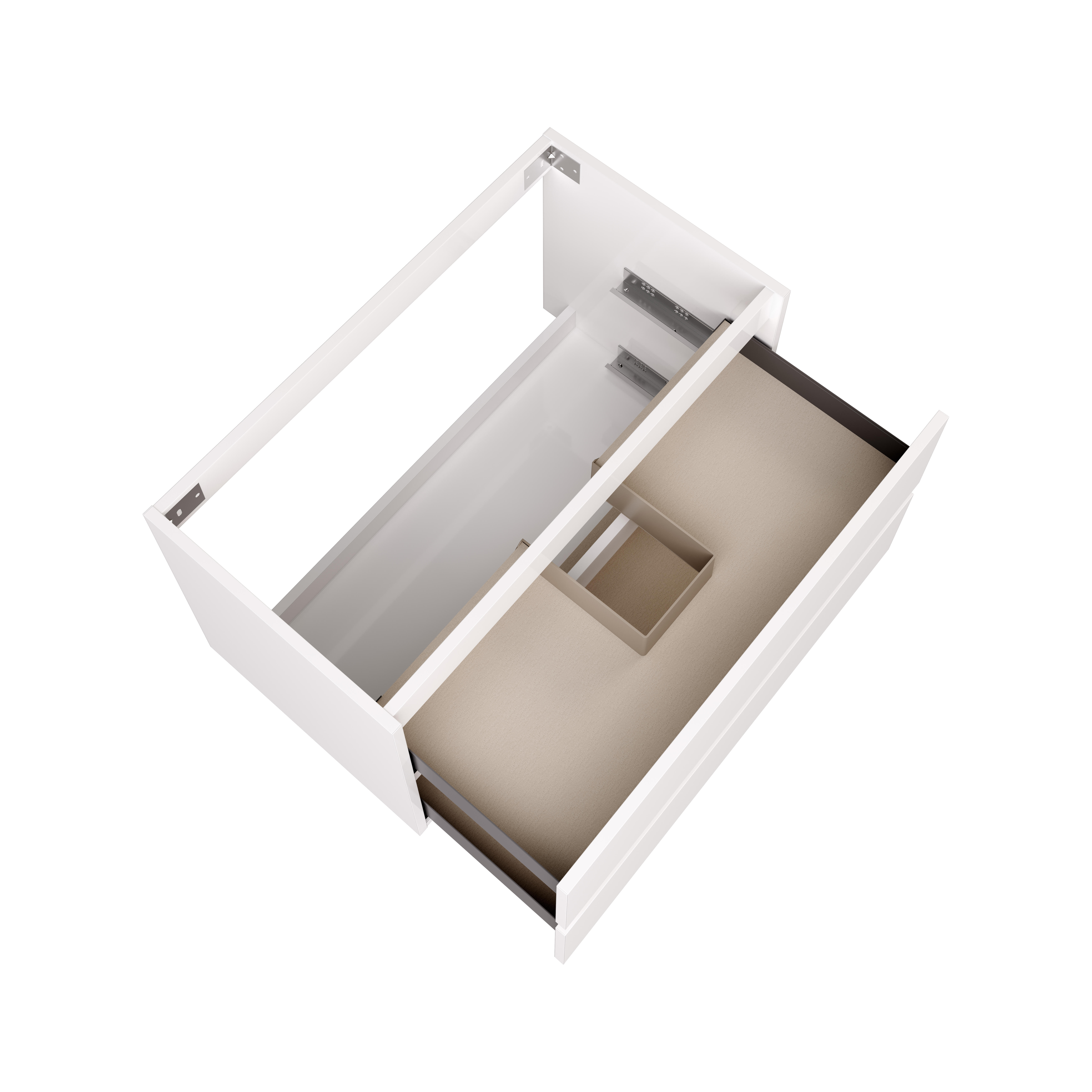 Móvel de casa de banho suspenso 2 gavetas 80x50x46 cm branco Banhoazis Brest II - 2