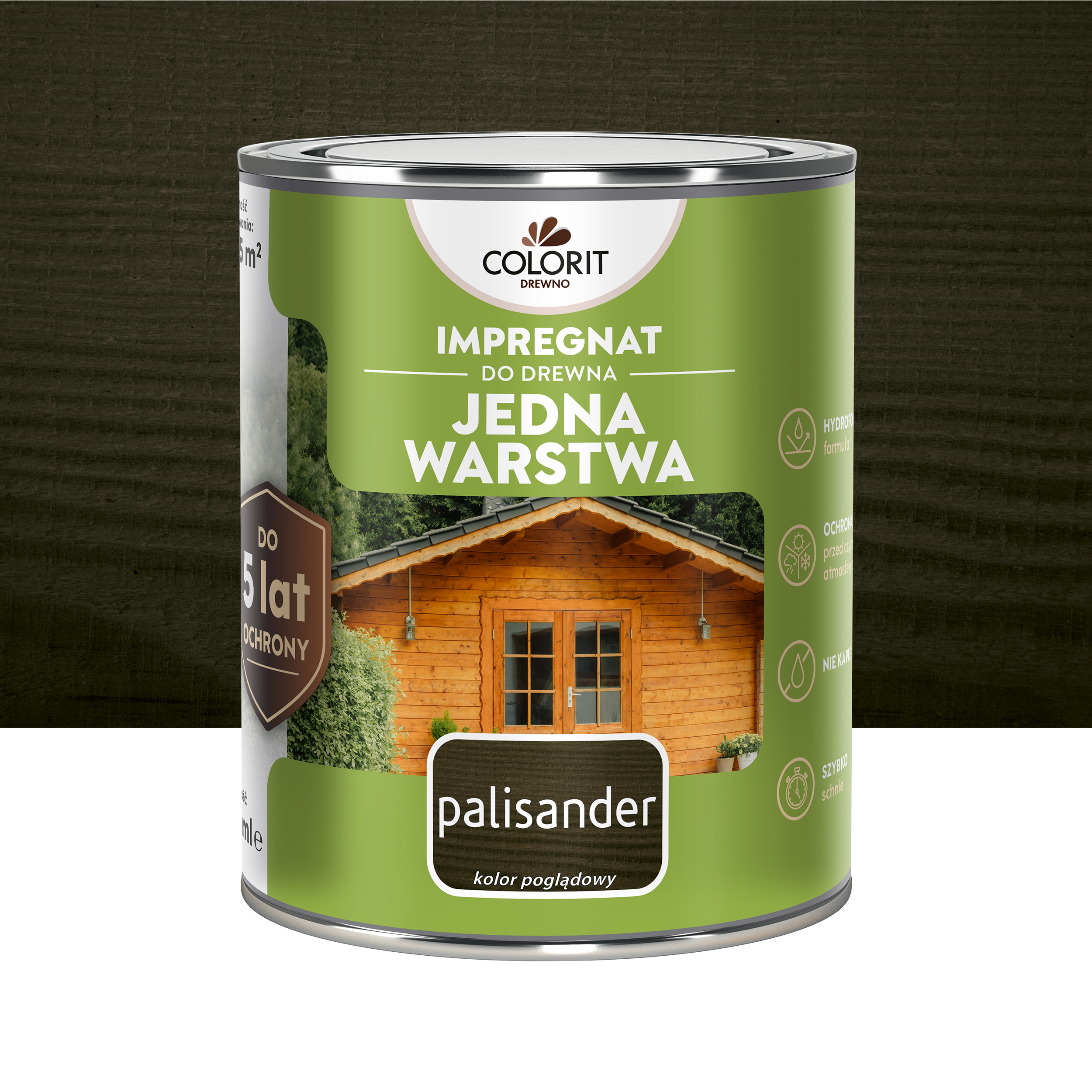 Impregnat do drewna Colorit Jedna Warstwa Palisander 0.75L
