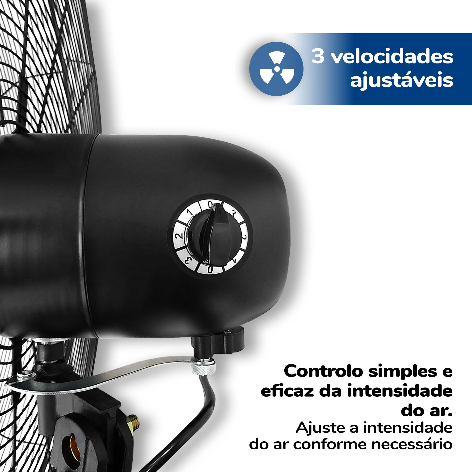 Ventoinha de pé HJM 160W PRETO - 4