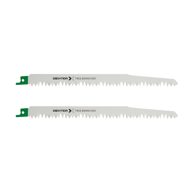 Lot de 2 lames bois coupe droite 190 mm DEXTER pour scie sabre