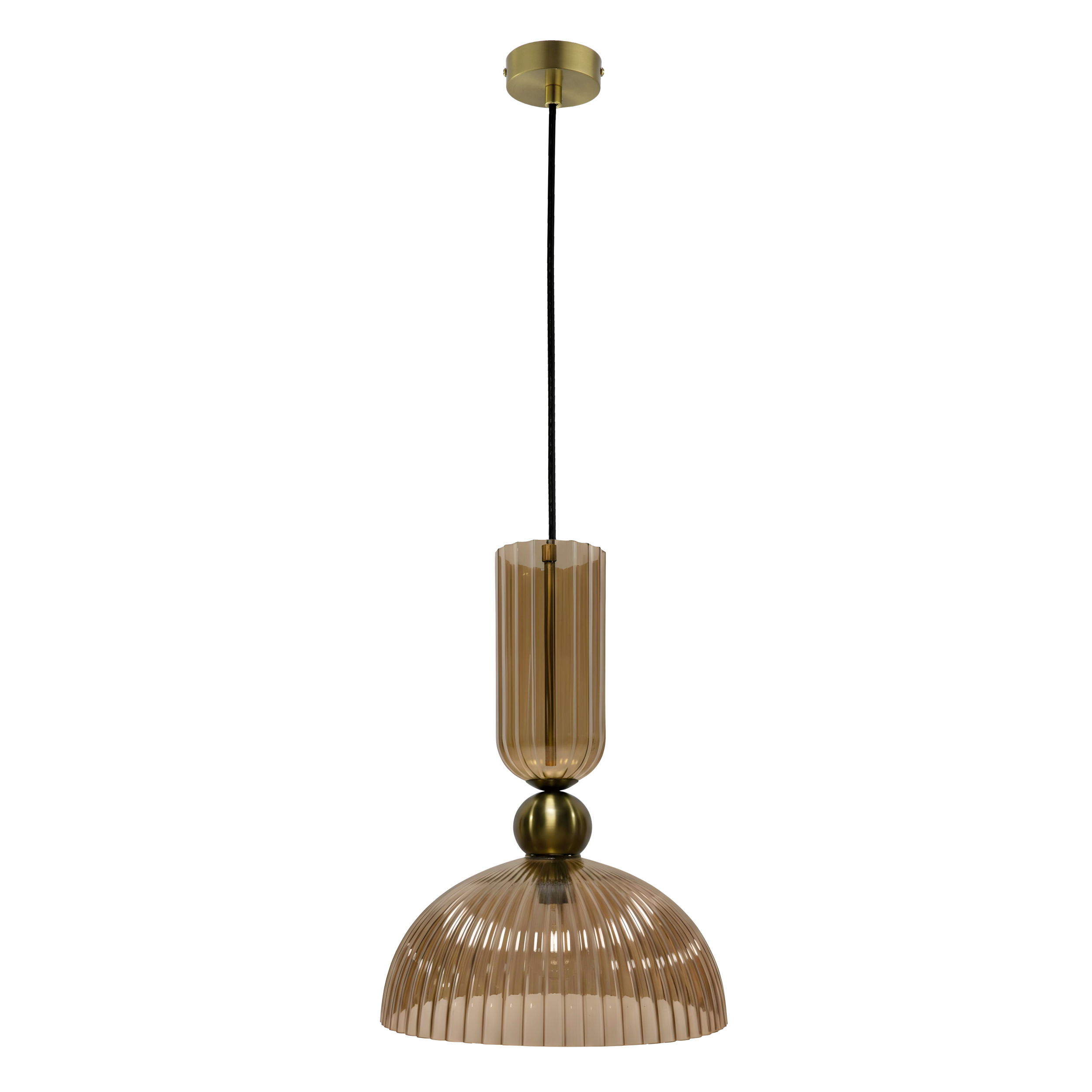 Lampa wisząca Piega Amber E27 bursztynowe szkło Light Prestige