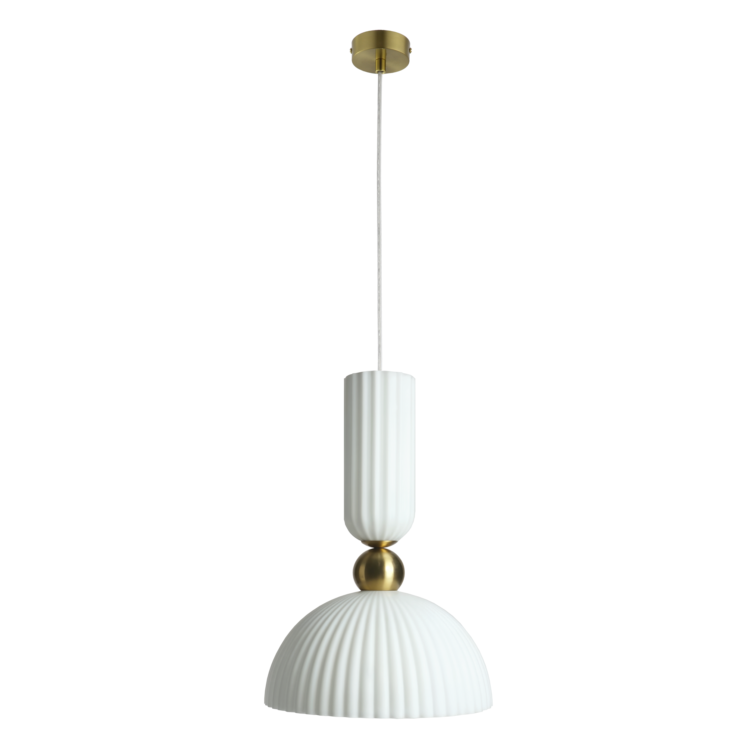 Lampa wisząca Piega White E27 biało-złota Light Prestige