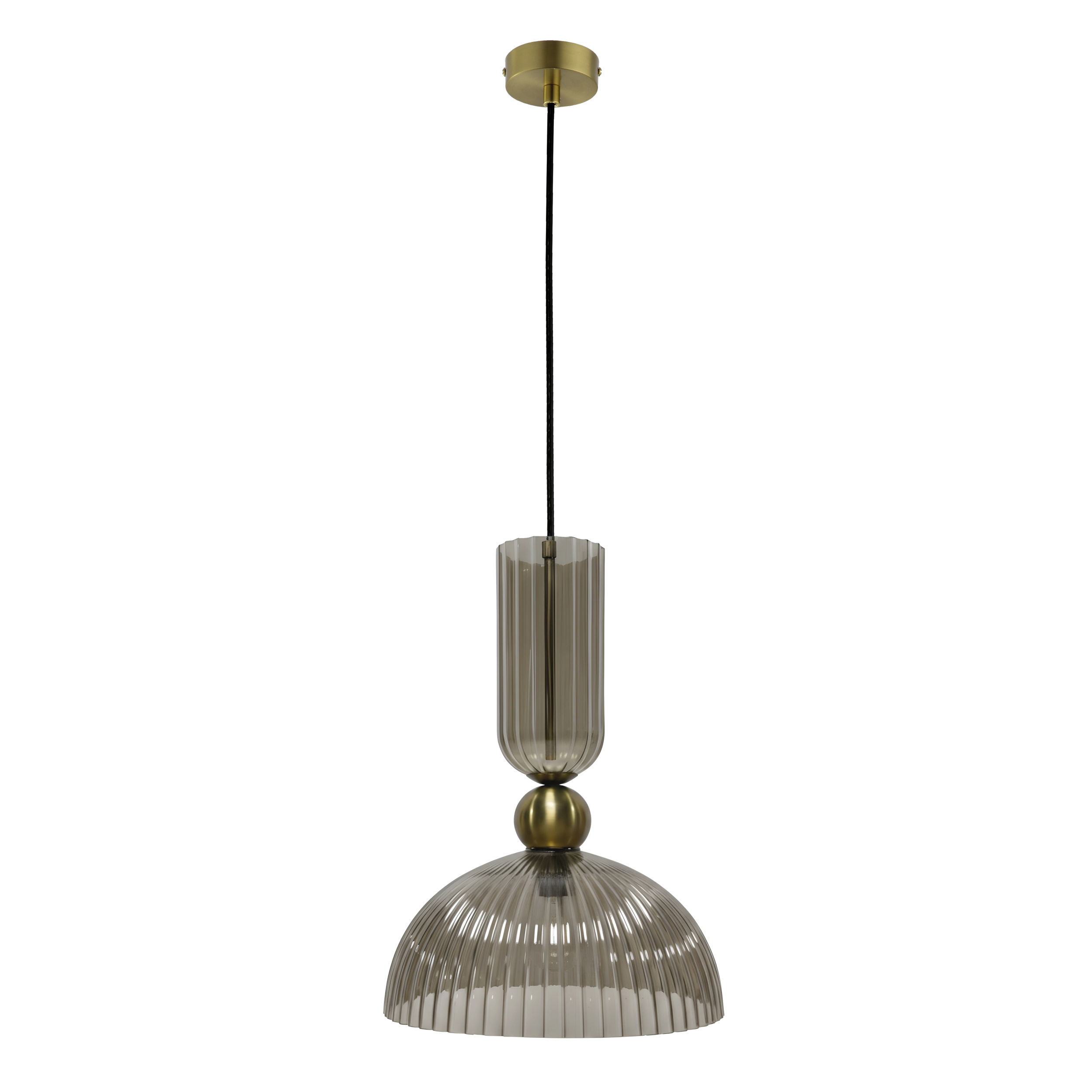 Lampa wisząca Piega Smoked E27 dymione szkło Light Prestige