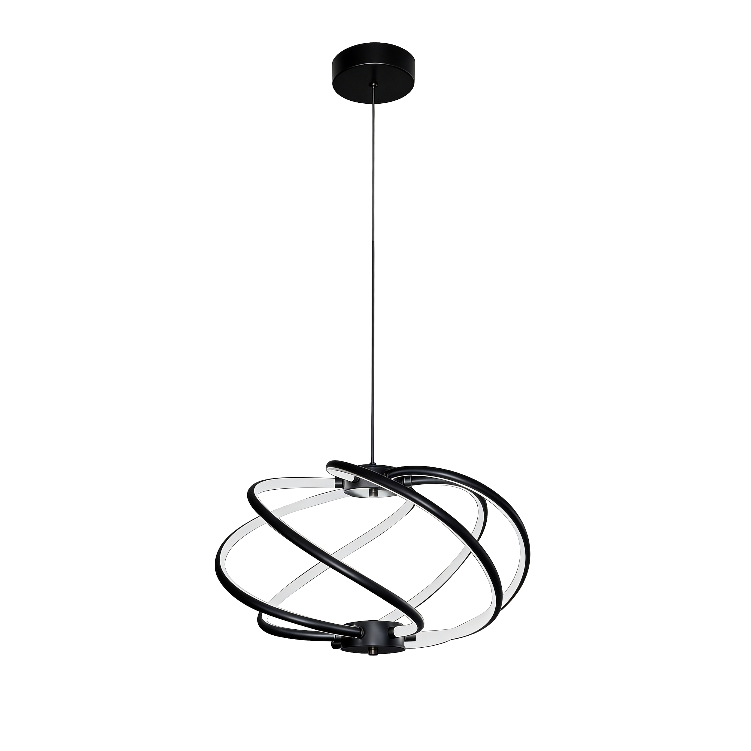Lampa wisząca Kandor LED 4000 lm 45W barwa od ciepłej do zimnej czarna Light Prestige