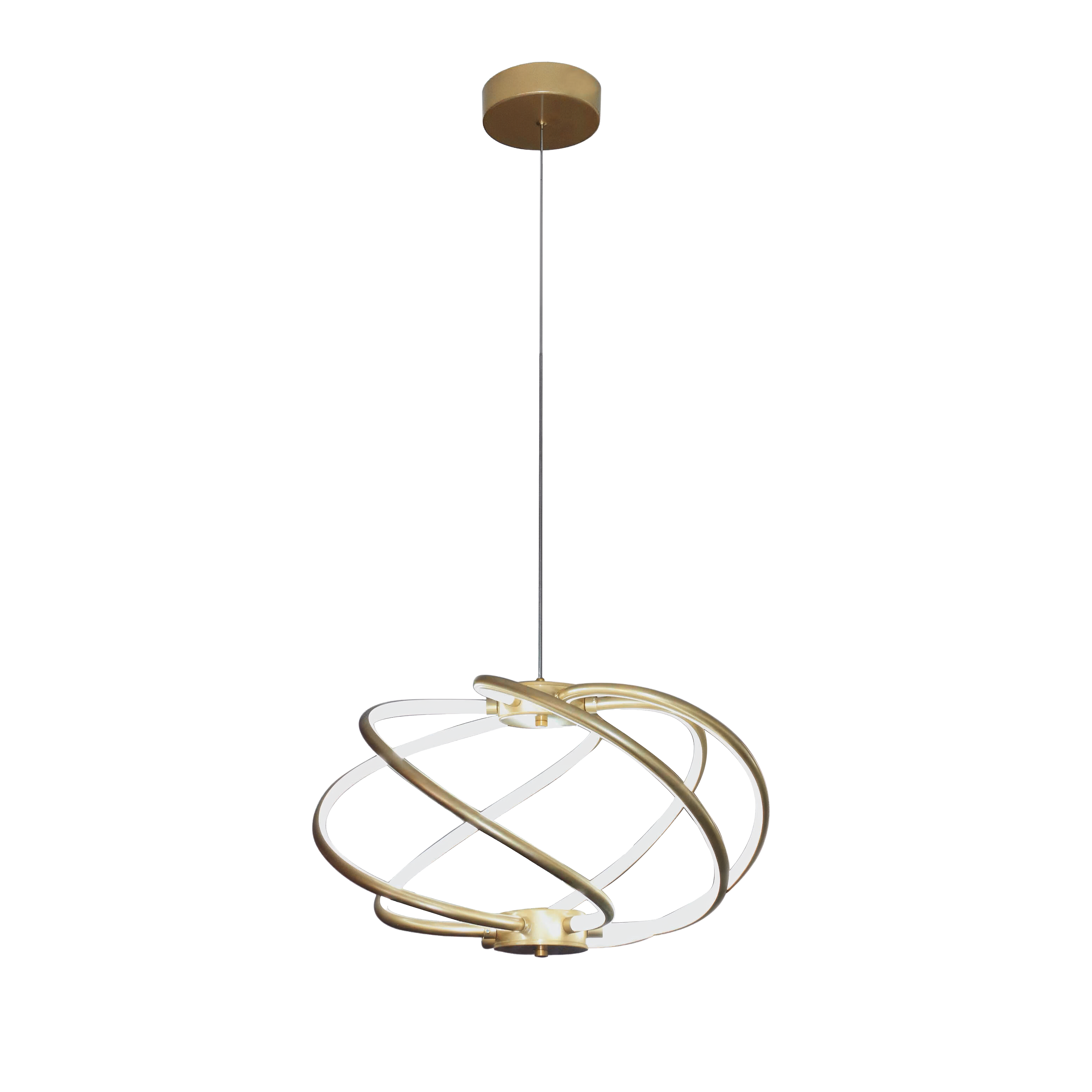 Lampa wisząca LED spirala złota Kandor