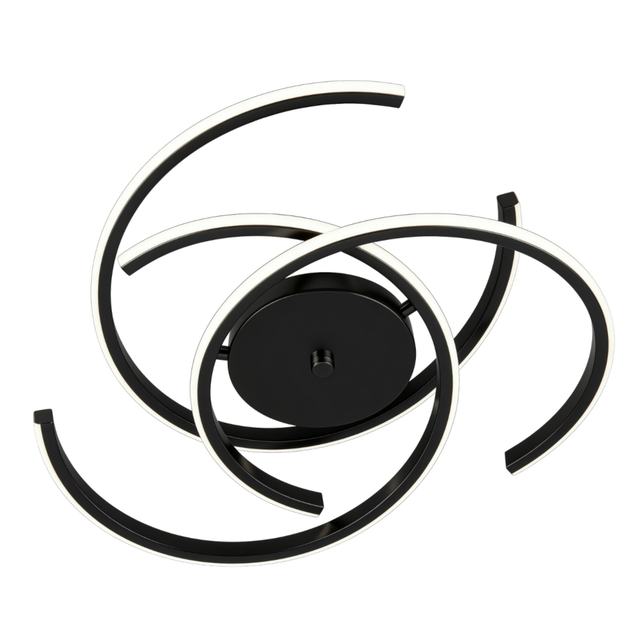 Lampa sufitowa Spider LED 2970 lm 30W barwa od ciepłej do zimnej czarna Light Prestige