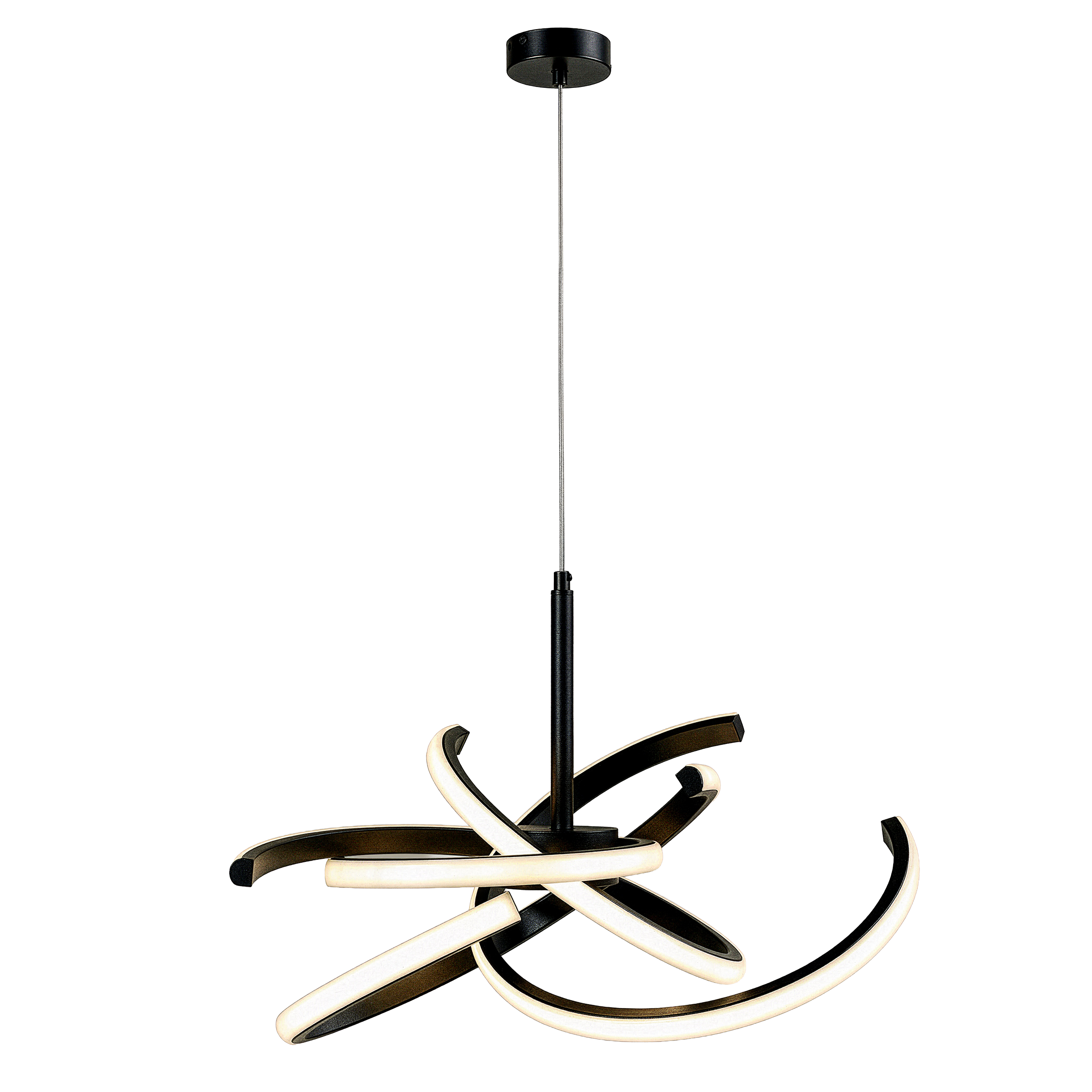 Lampa wisząca Spider LED 3300 lm 33W barwa od ciepłej do zimnej czarna Light Prestige